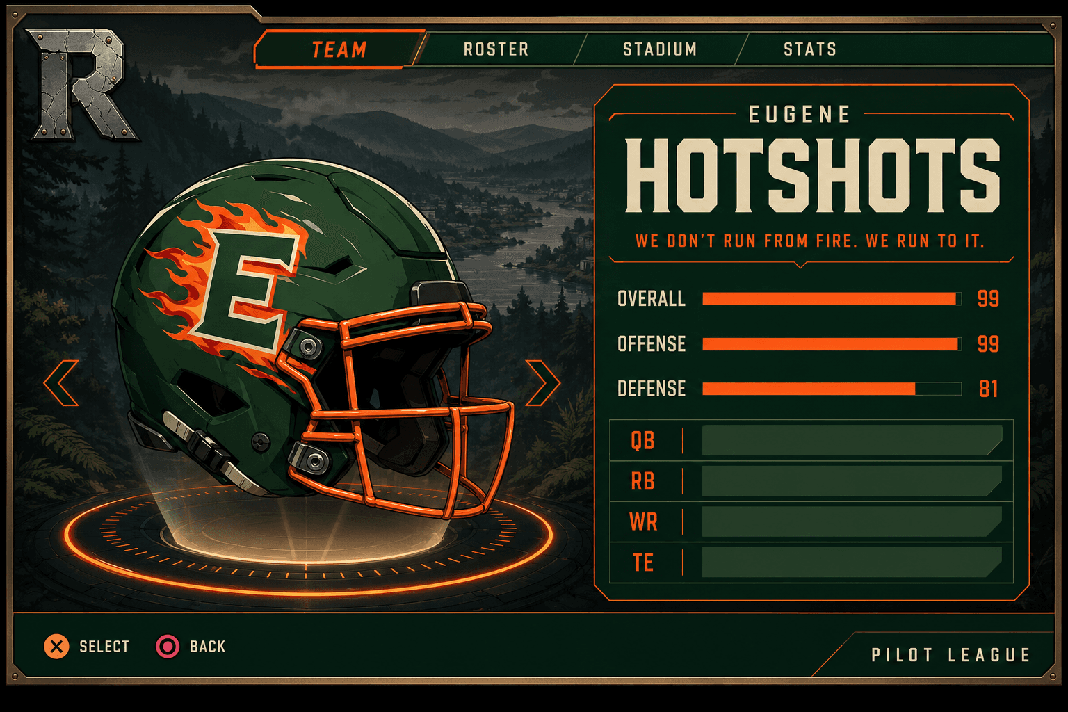 Eugene Hotshots team card