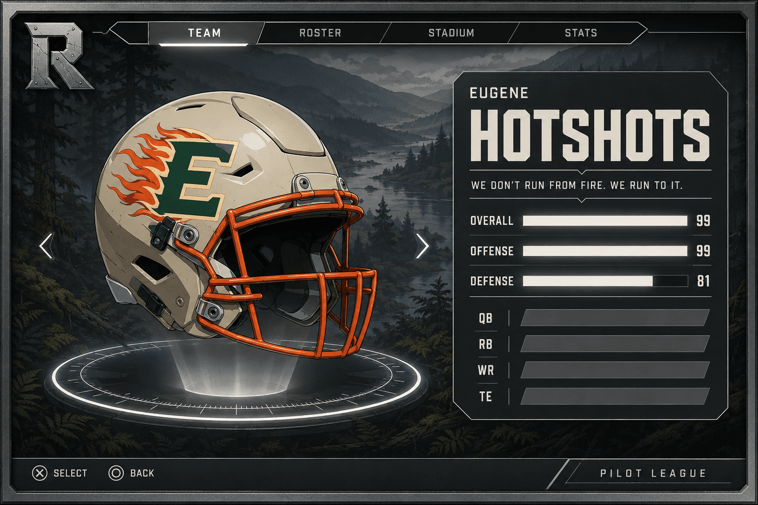 Eugene Hotshots team card — Tier 1