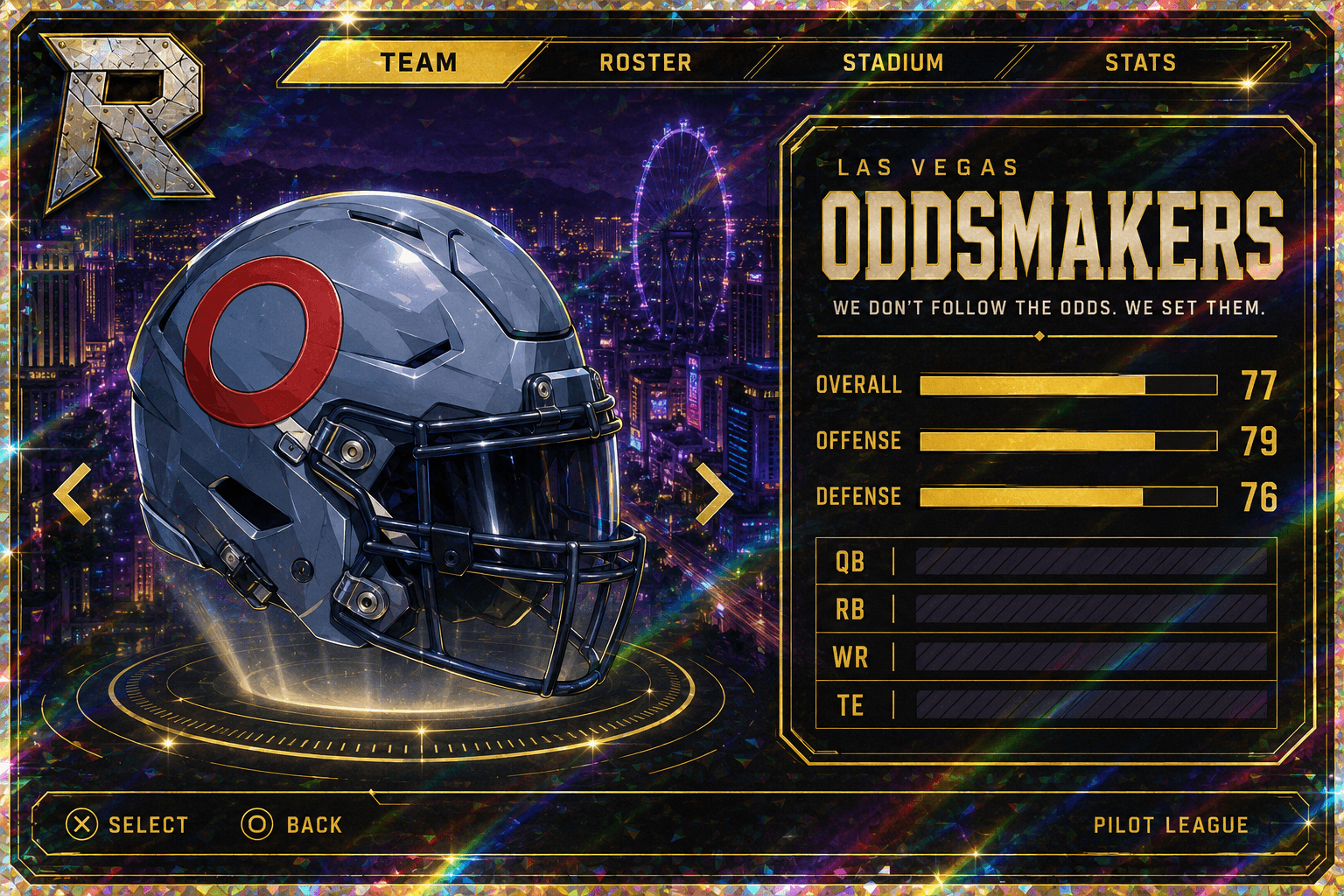 Las Vegas Oddsmakers team card — Tier 3