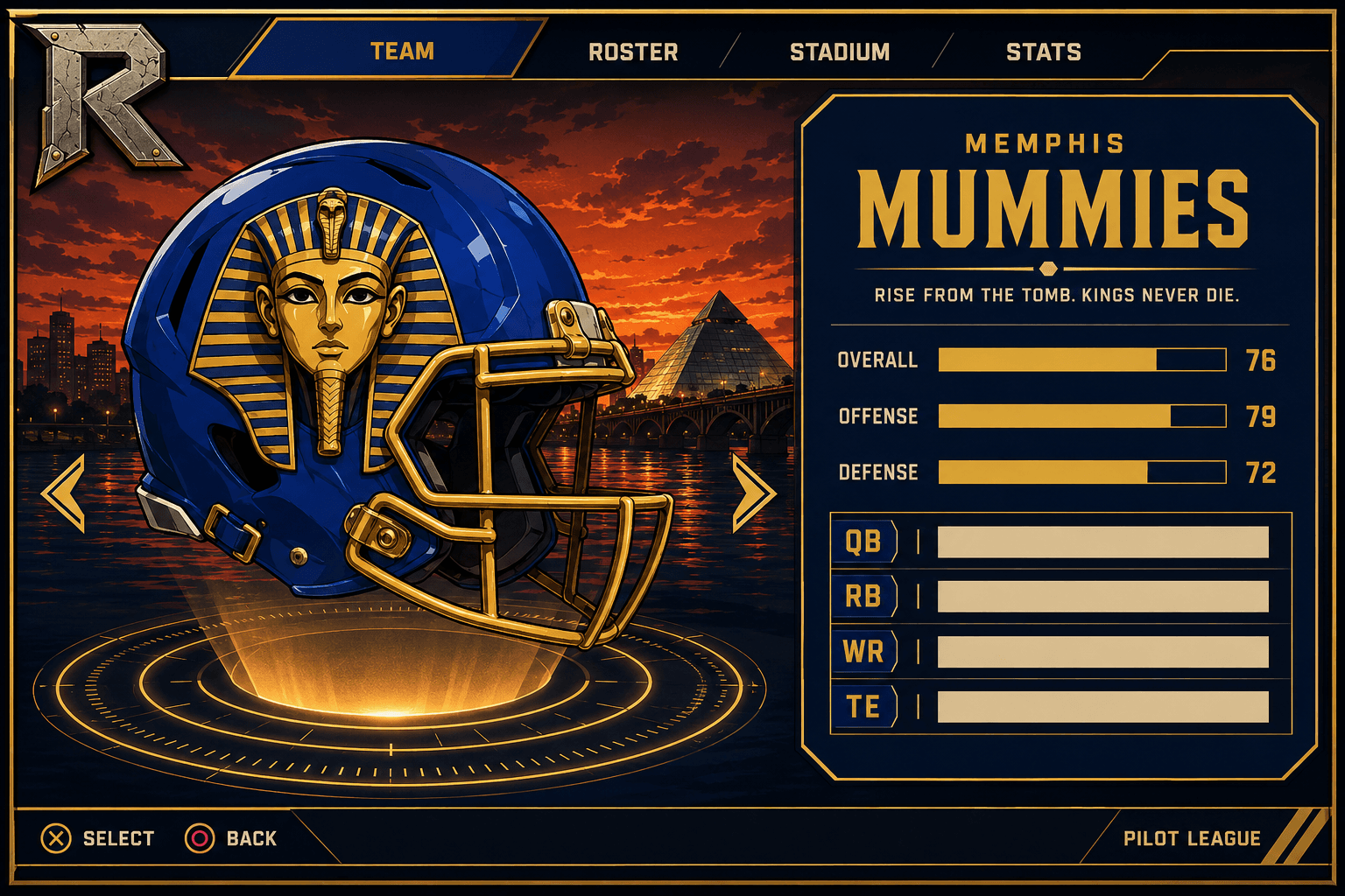 Memphis Mummies team card