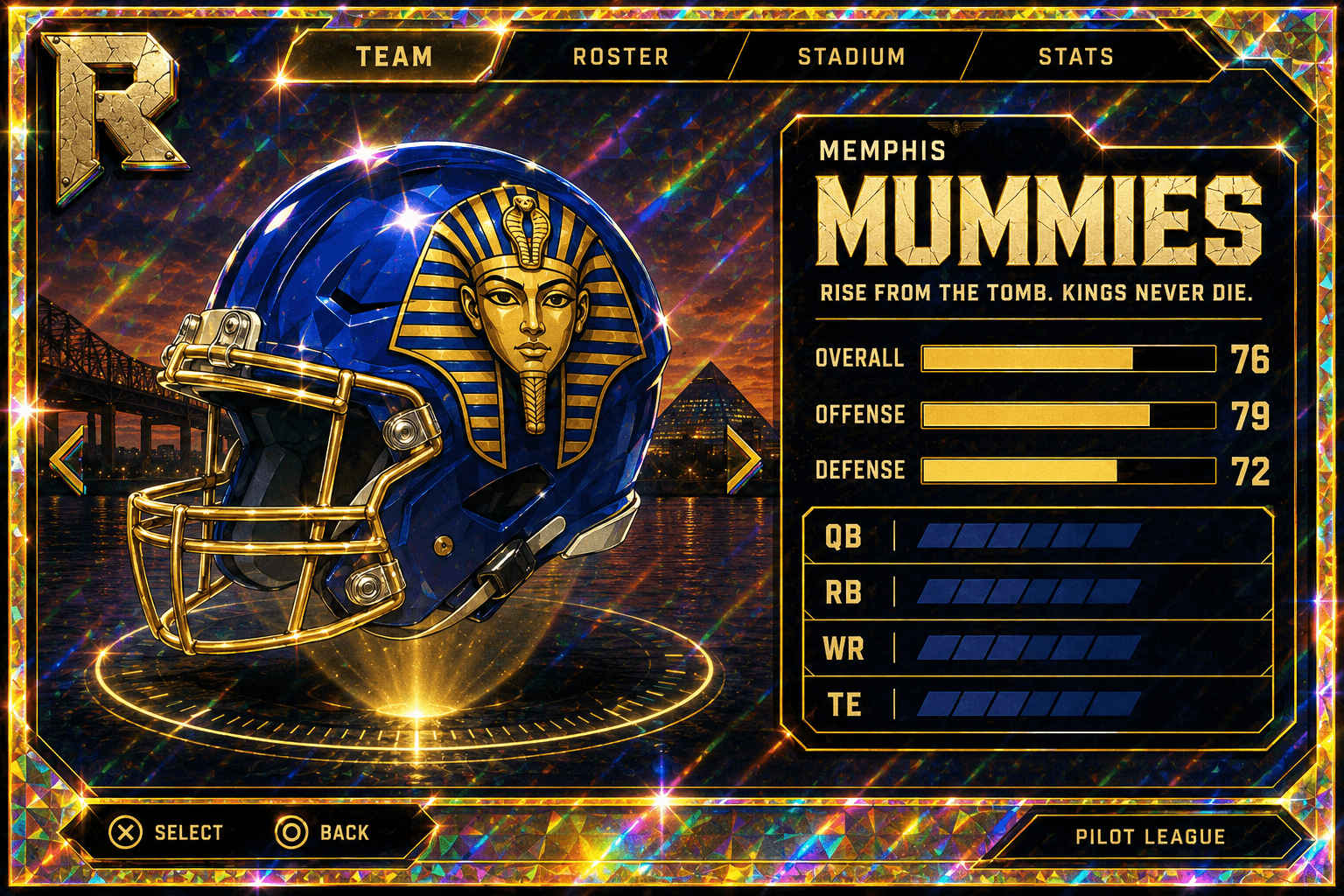 Memphis Mummies team card — Tier 3