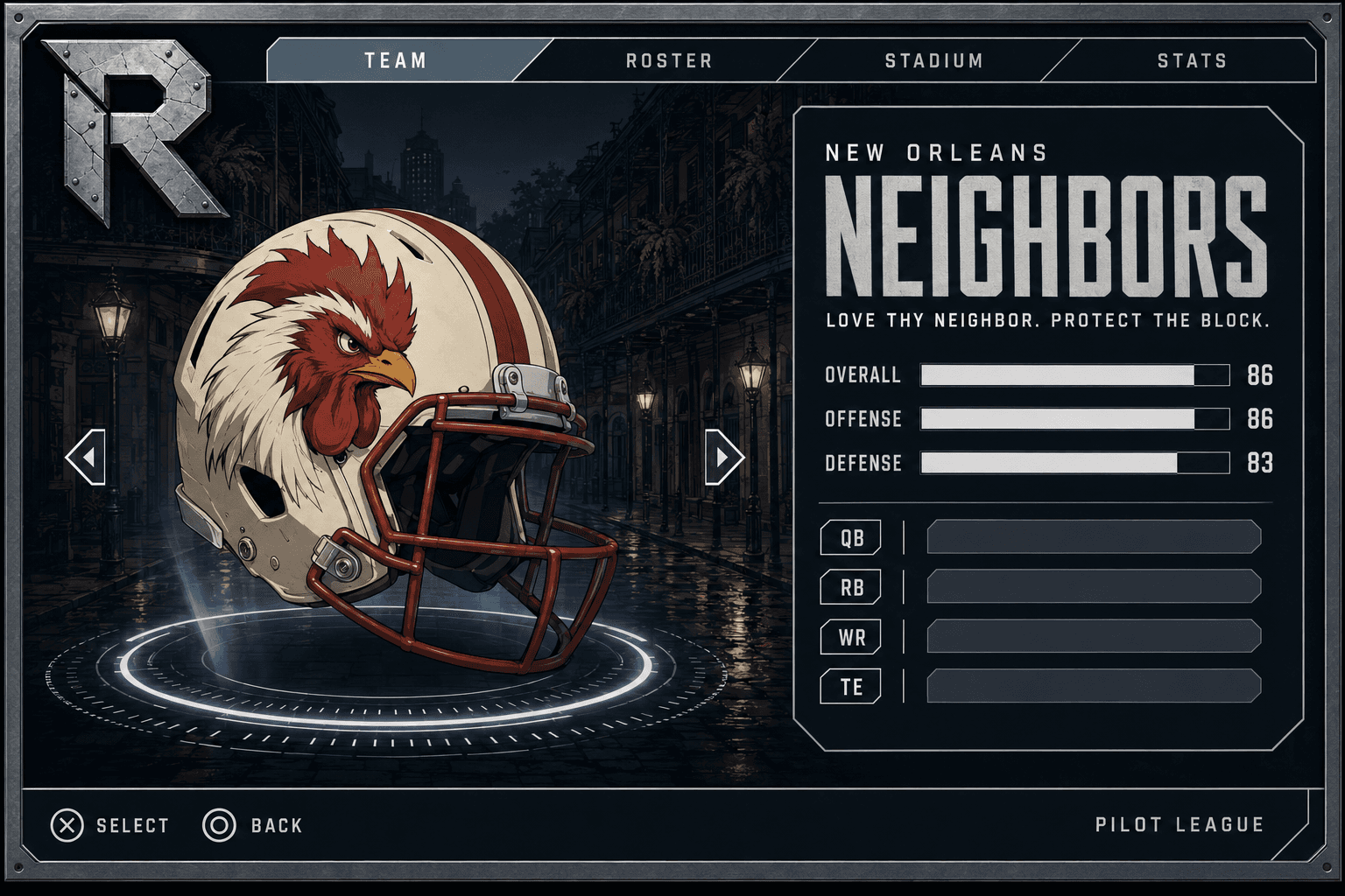 New Orleans Neighbors team card — Tier 1