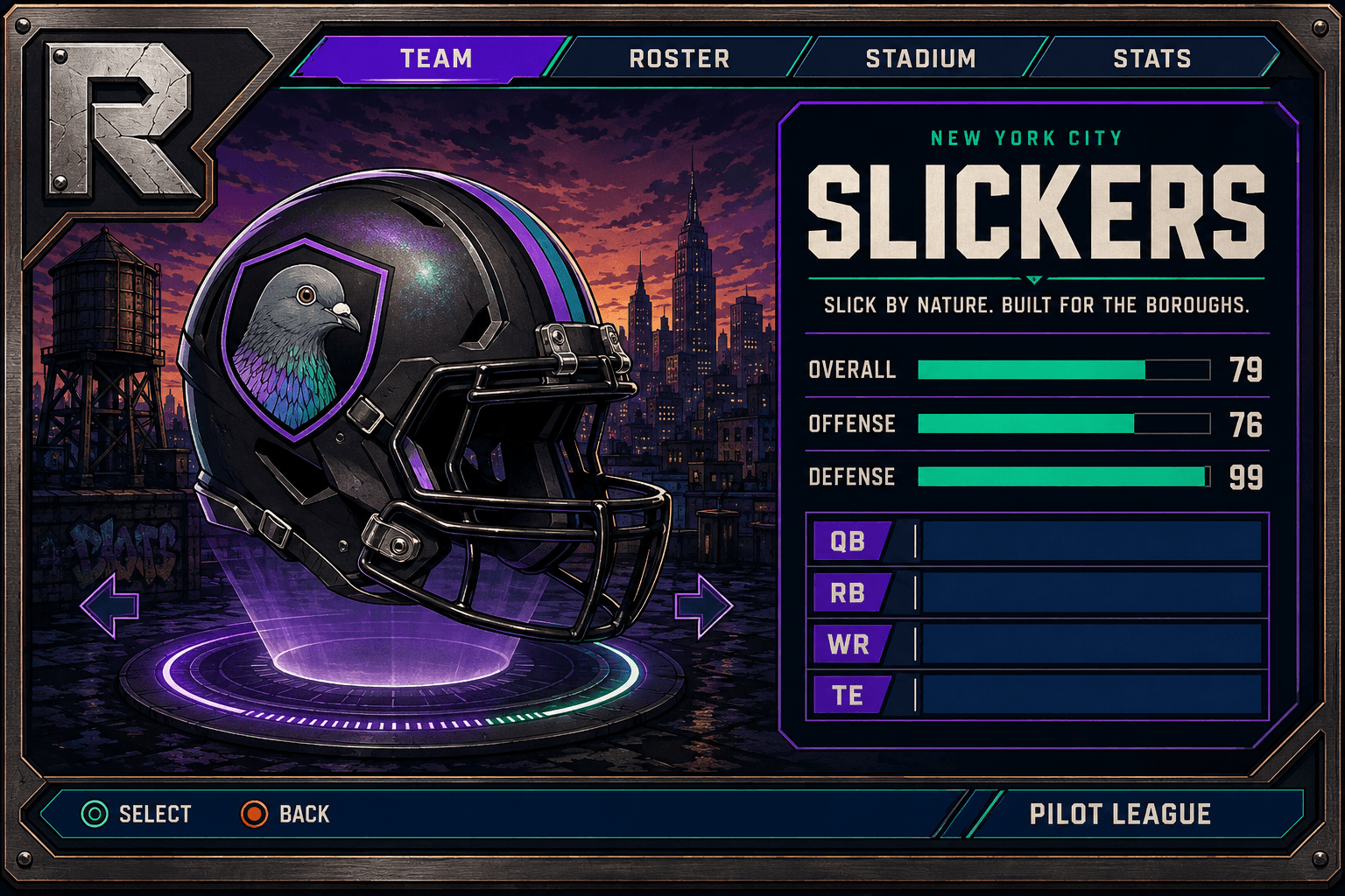 New York City Slickers team card
