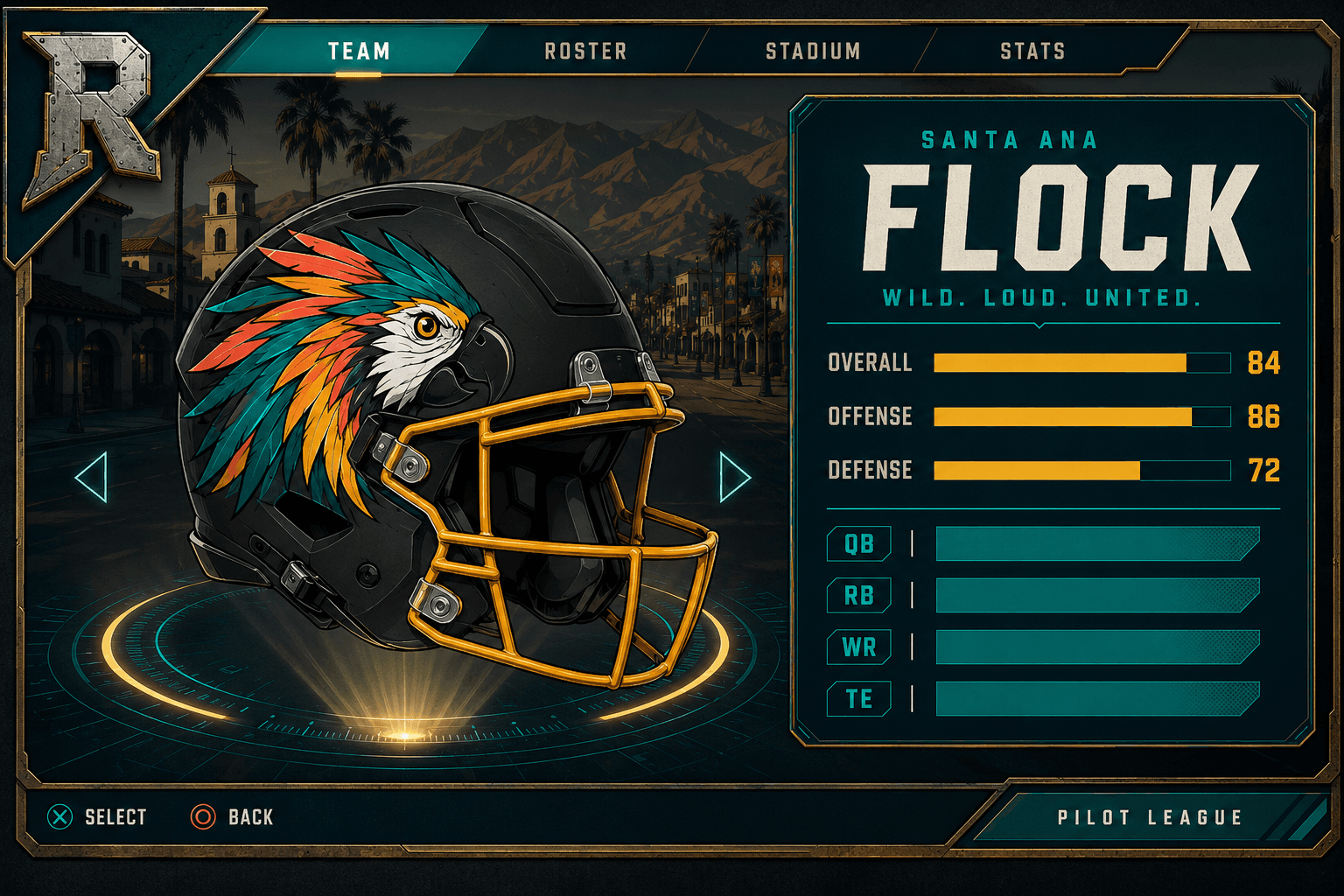 Santa Ana Flock team card