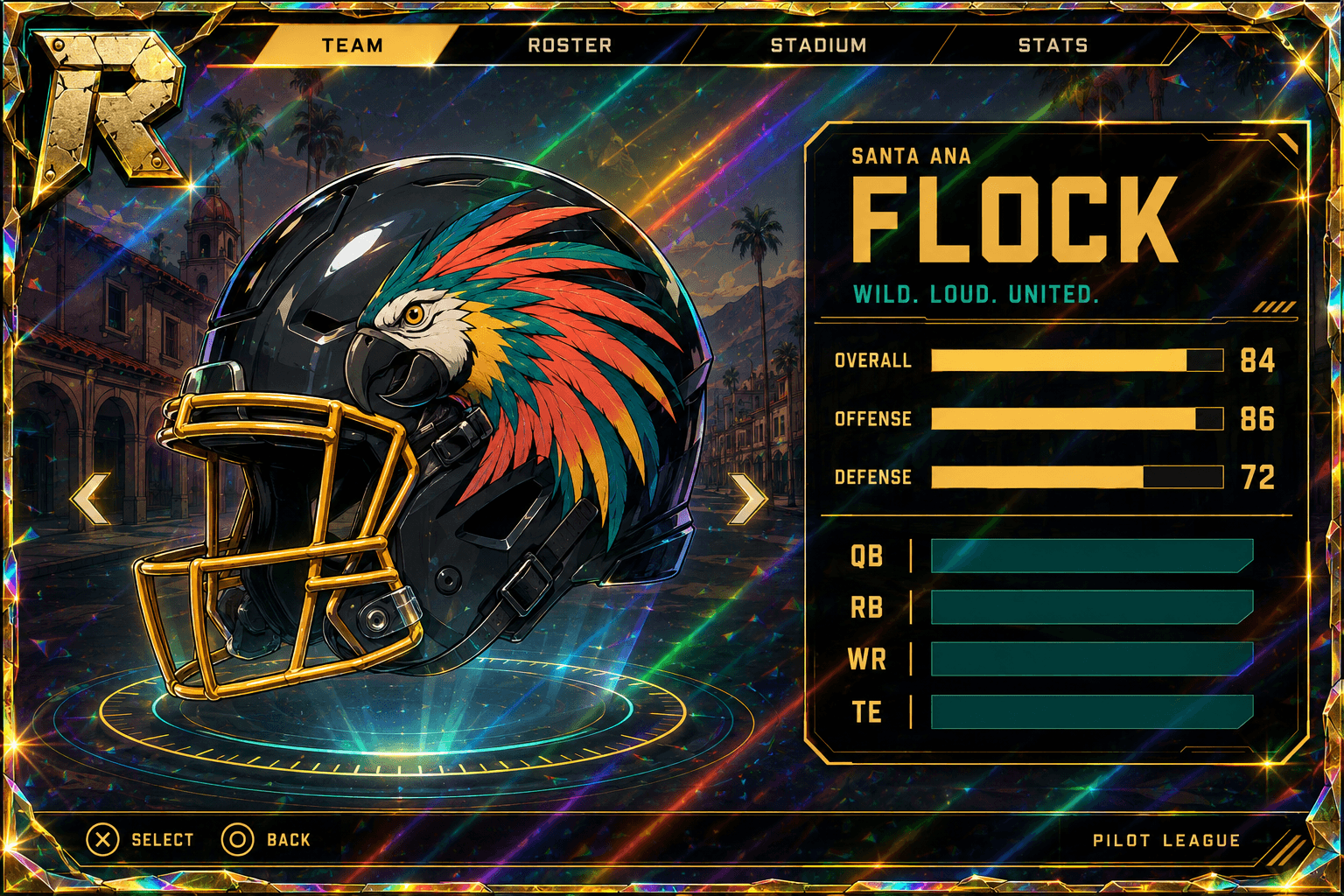 Santa Ana Flock team card — Tier 3