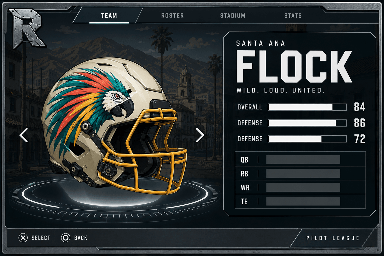 Santa Ana Flock team card — Tier 1