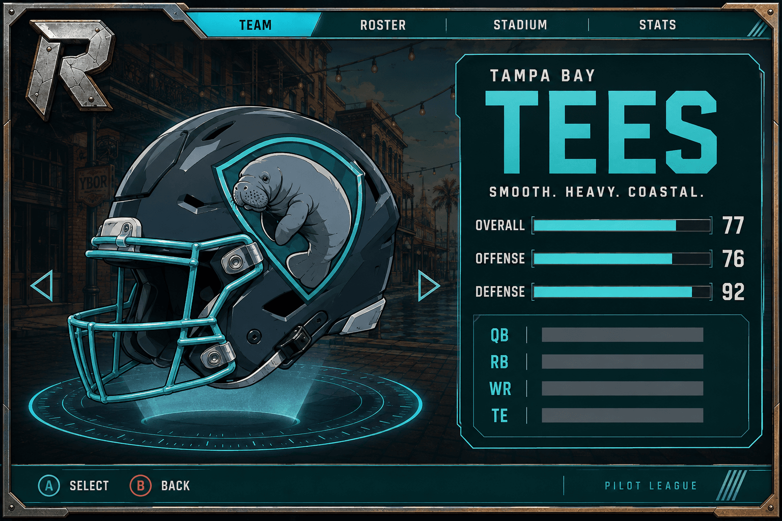 Tampa Bay Tees team card