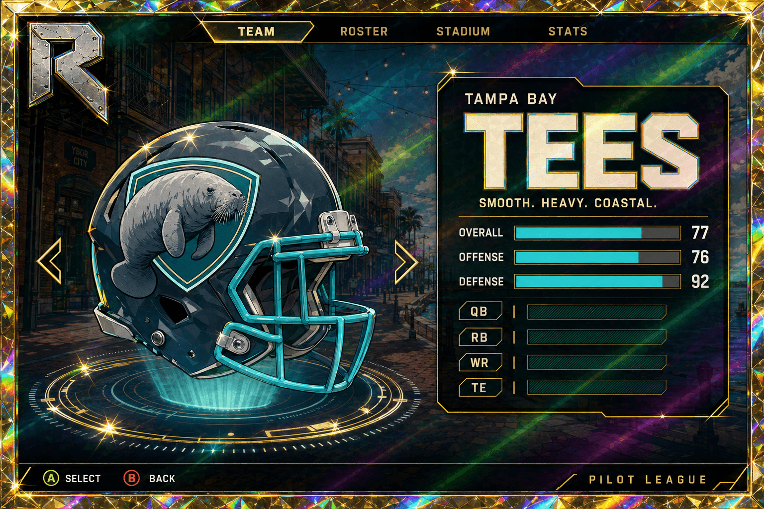 Tampa Bay Tees team card — Tier 3