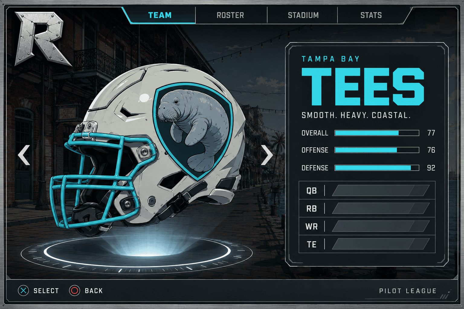 Tampa Bay Tees team card — Tier 1